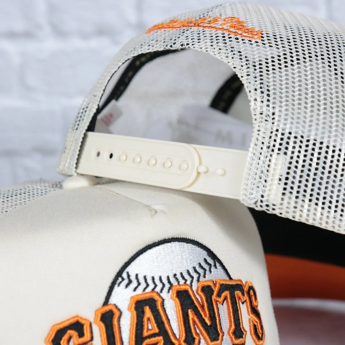 San Francisco Giants Cooperstown Evergreen Pro Orange bottom | Off White Trucker Hat