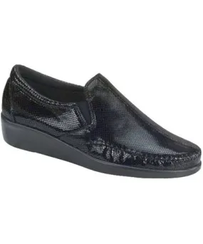 SAS Women Dream Loafer Slip-On - Narrow Width In Black Snake