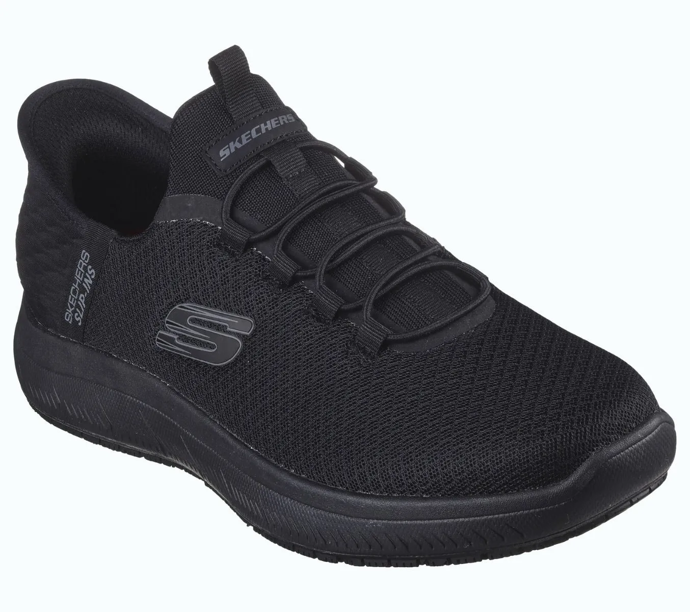 Skechers Summits Colsin Work No Hands Slip-Ins Trainers Black