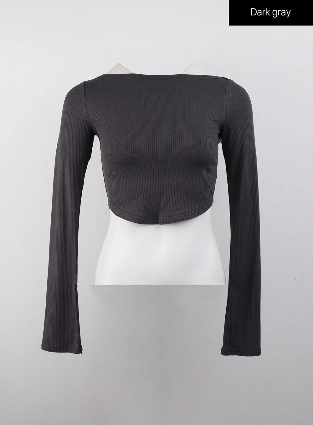 Slim Fit Long Sleeve Crop Top CJ408