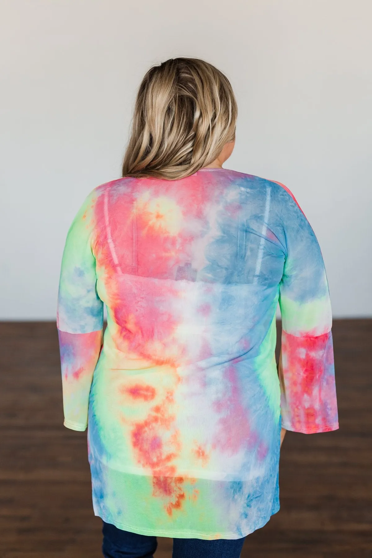 Sparked My Interest Tie Dye Kimono- Multi-Color