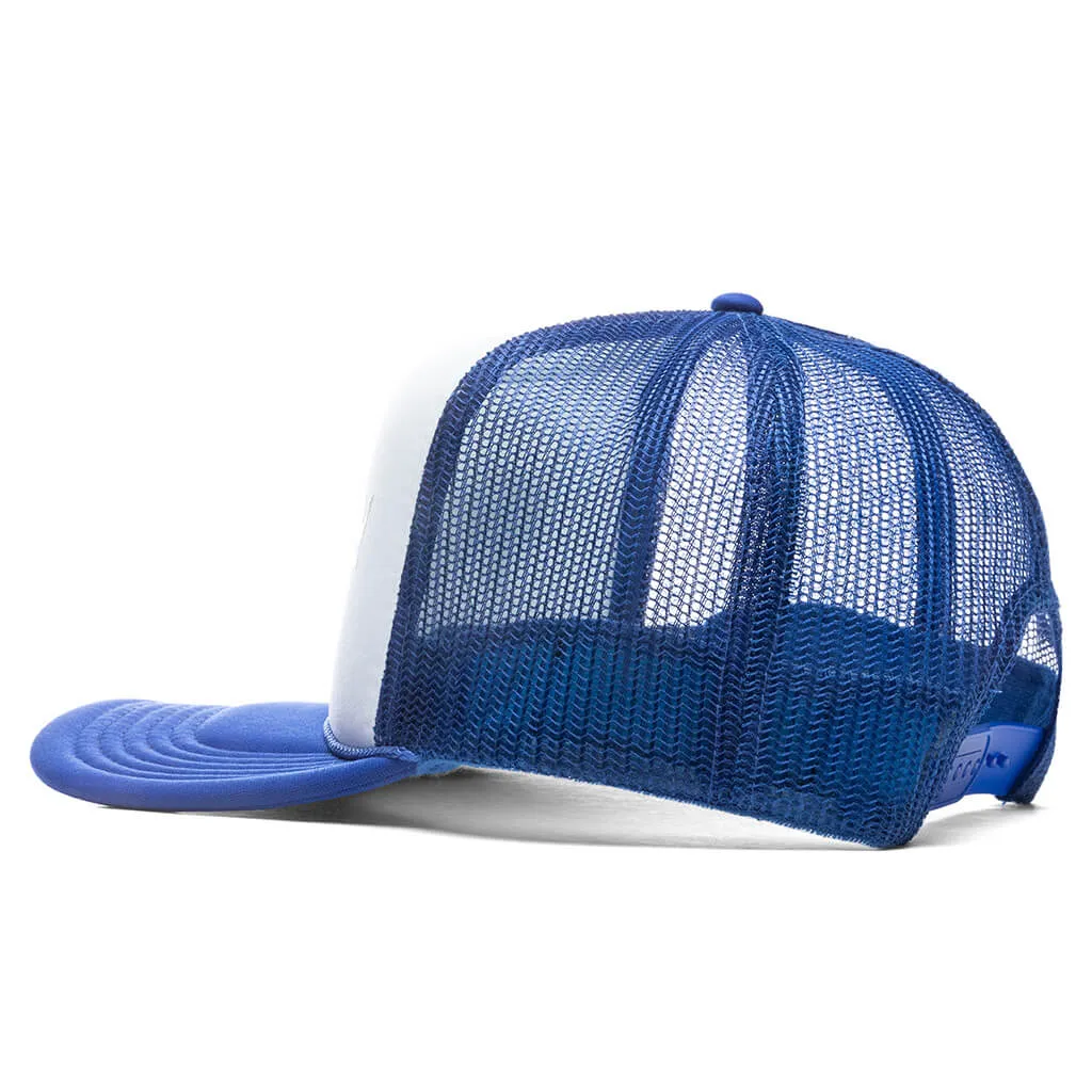 Spike Trucker Hat - Royal/White