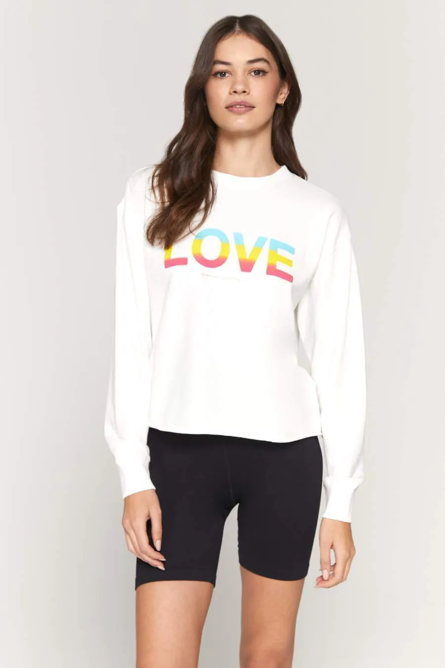 Spiritual Gangster Love Mazzy Pullover Sweatshirt in Stone