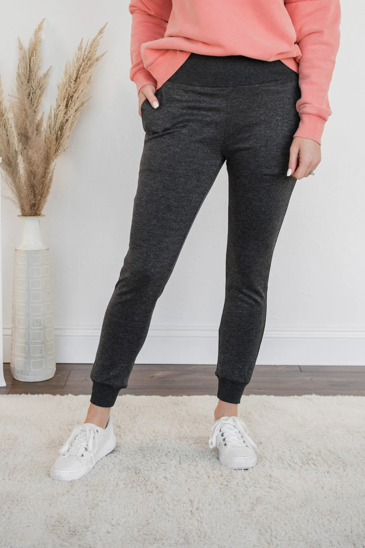 Stay Home With You Joggers- Charcoal