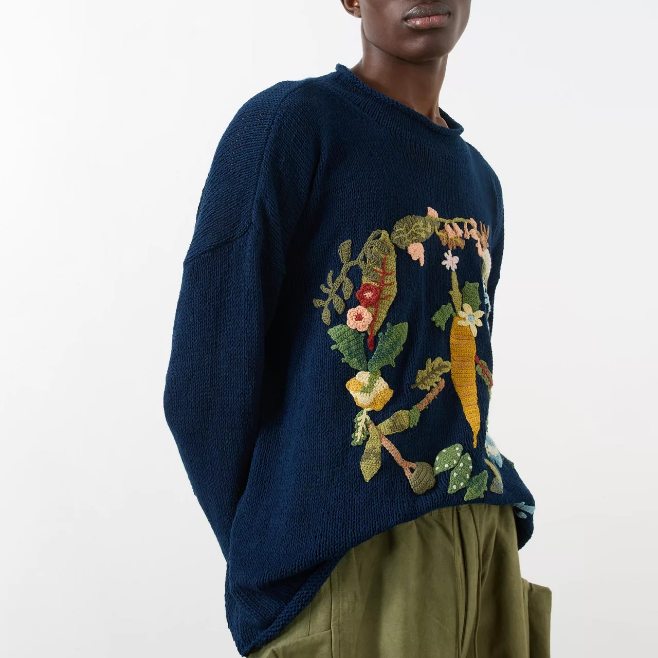 STORY MFG The Sustainable Edit Twinsun Knitted Sweater - Indigo