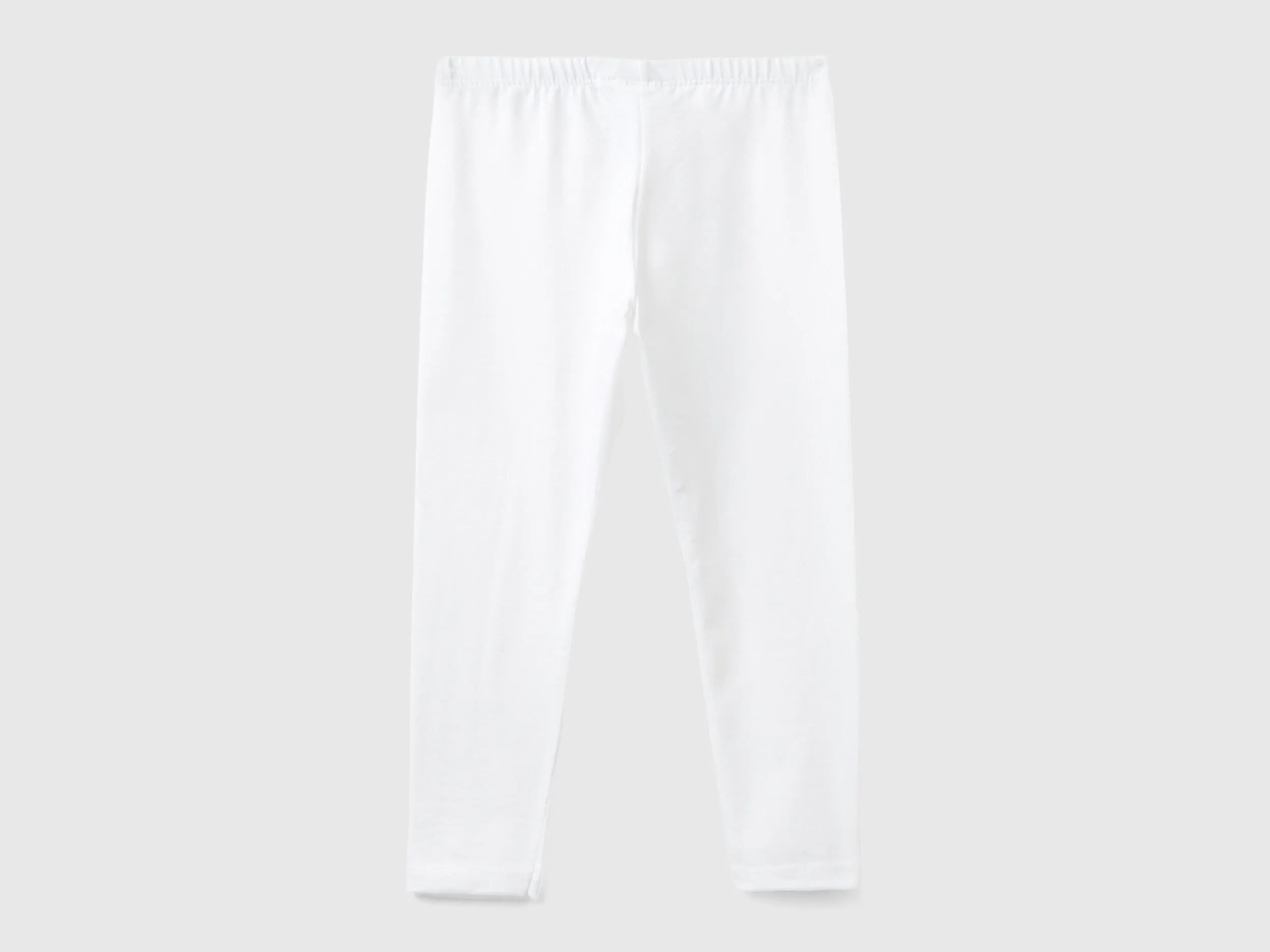 Stretch cotton leggings - White | Benetton