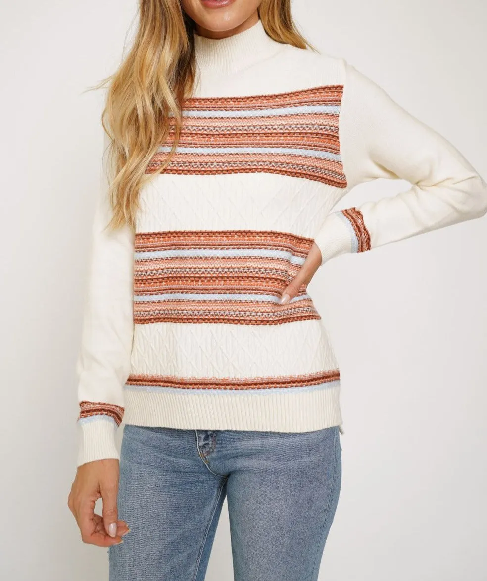 Stripe Mix Pullover