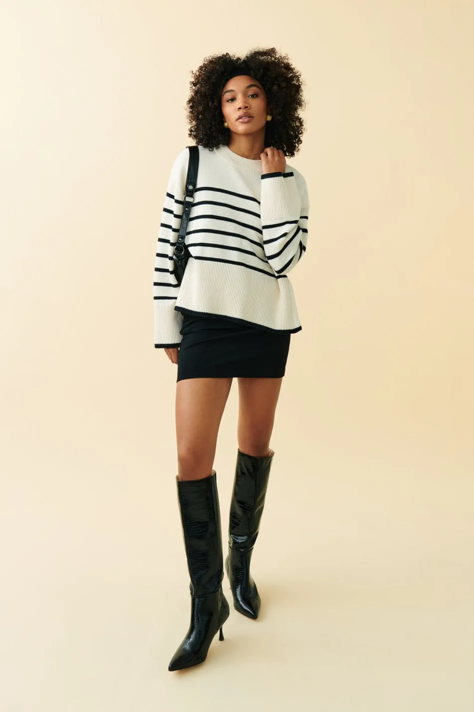 Striped knitted sweater