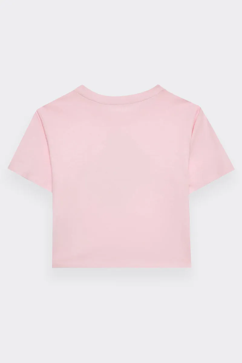 T-SHIRT CON STAMPA LOGO 4G ROSA