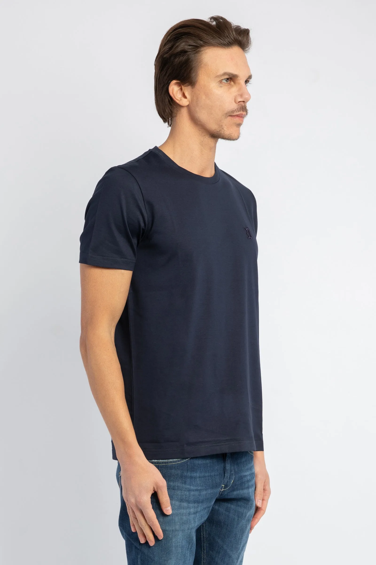 T-shirt regular in jersey con ricamo