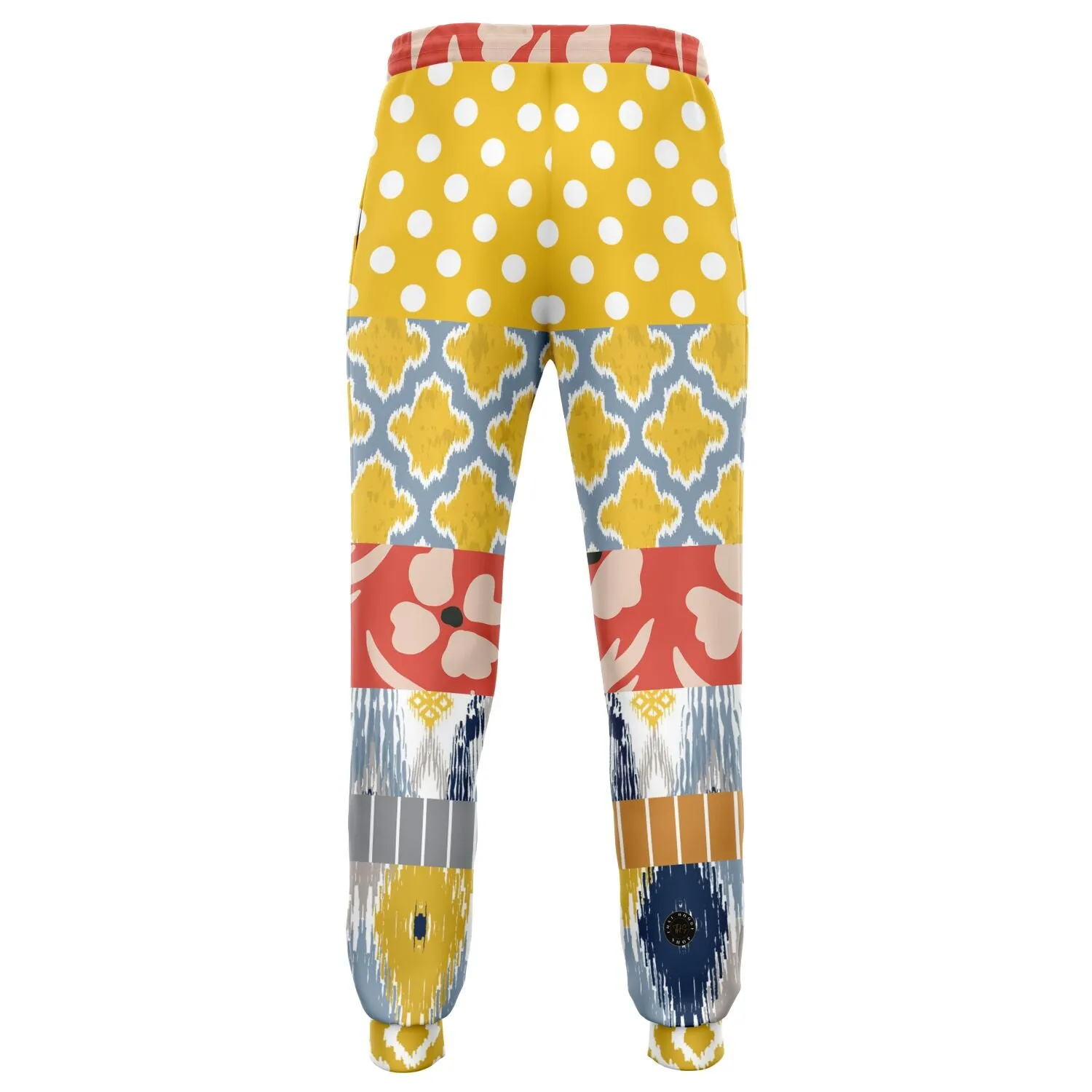 Tallulah Bankhead Yellow Patchwork Unisex Eco-Poly Joggers