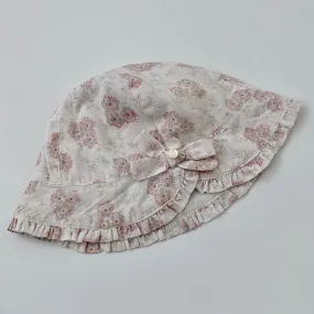 Tartine et Chocolat Floral Cotton Hat: 18 Months