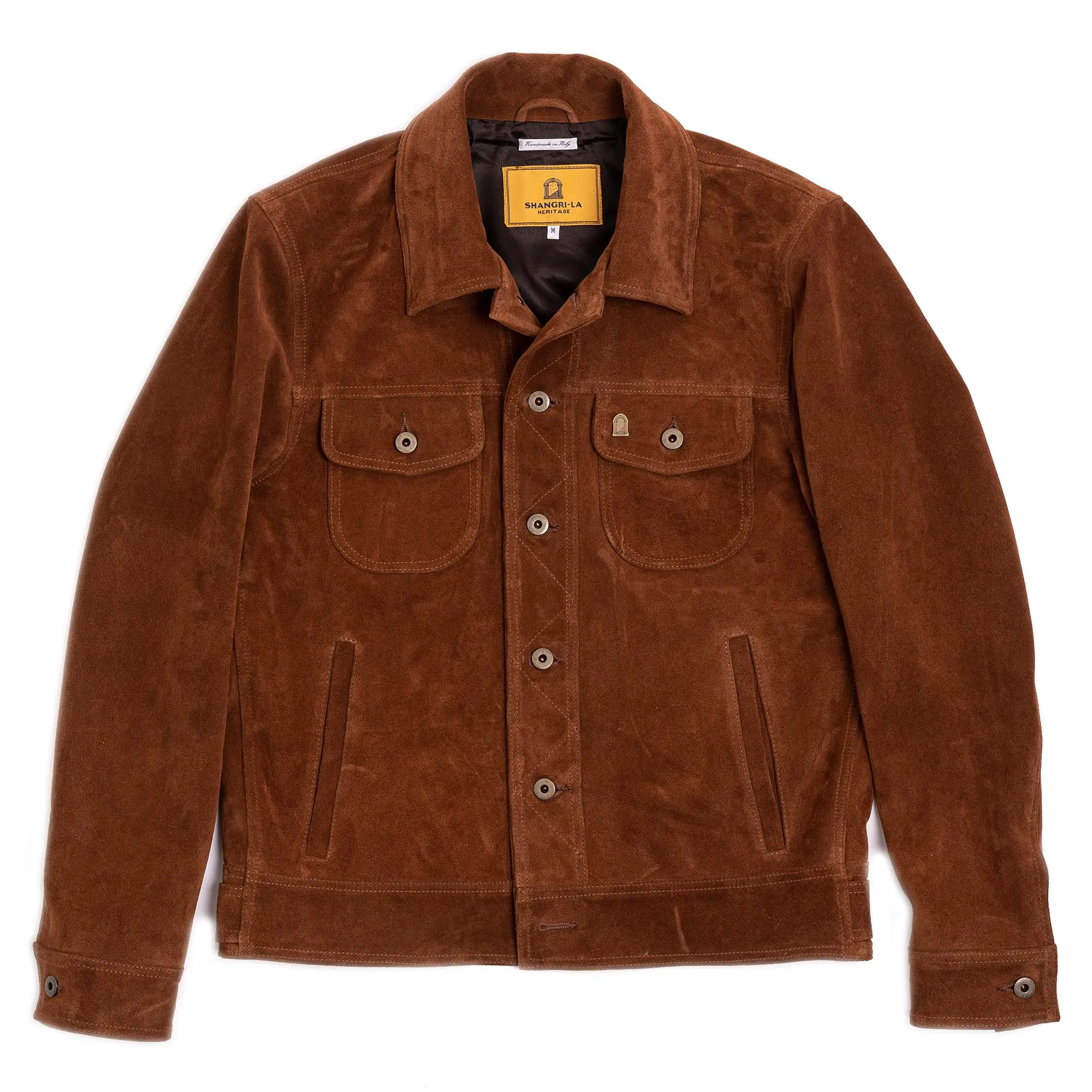 Terracotta Terra di Siena Suede Jacket - Shangri-la Heritage