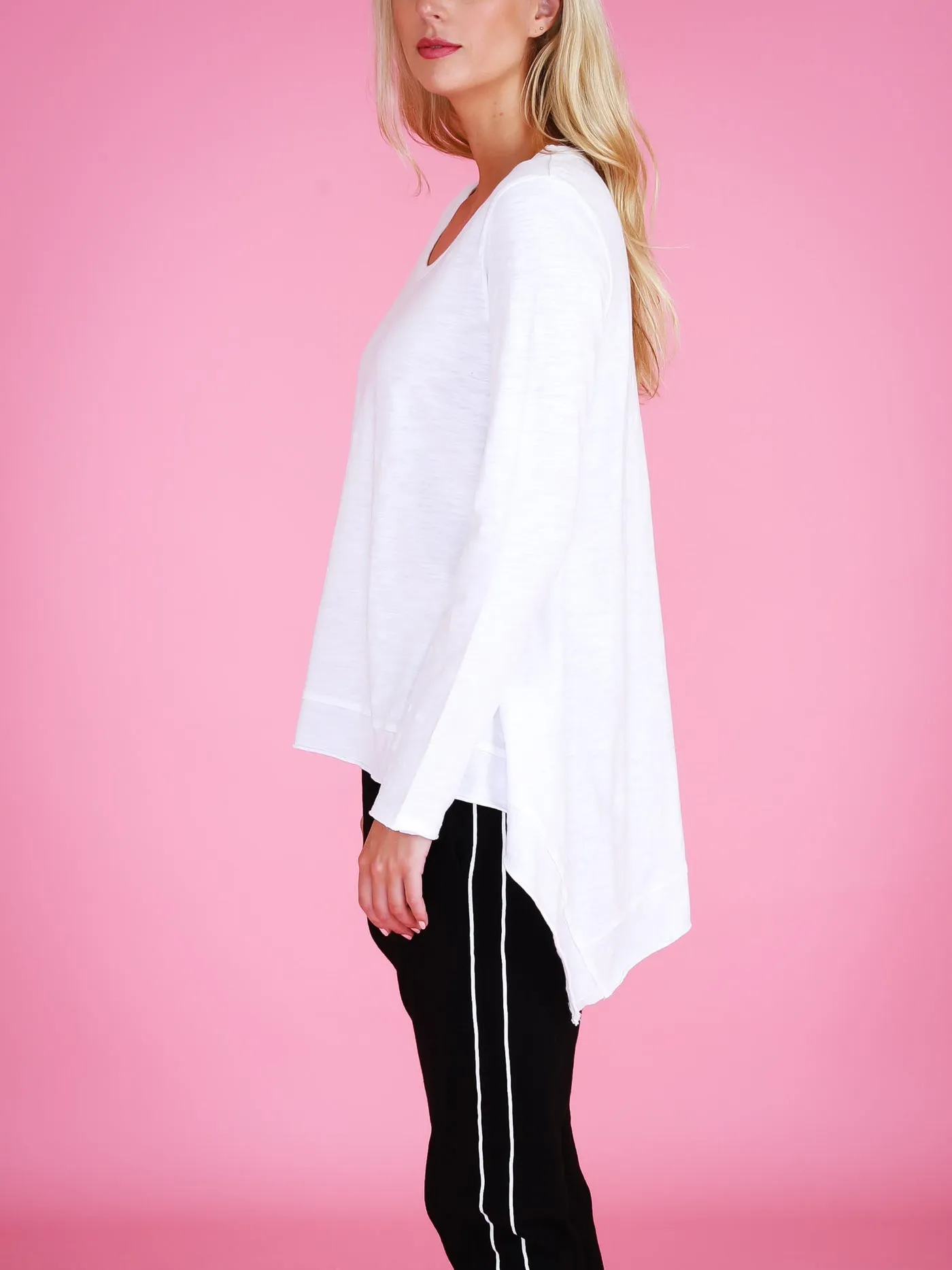 The Willow Long Sleeve Tee - White