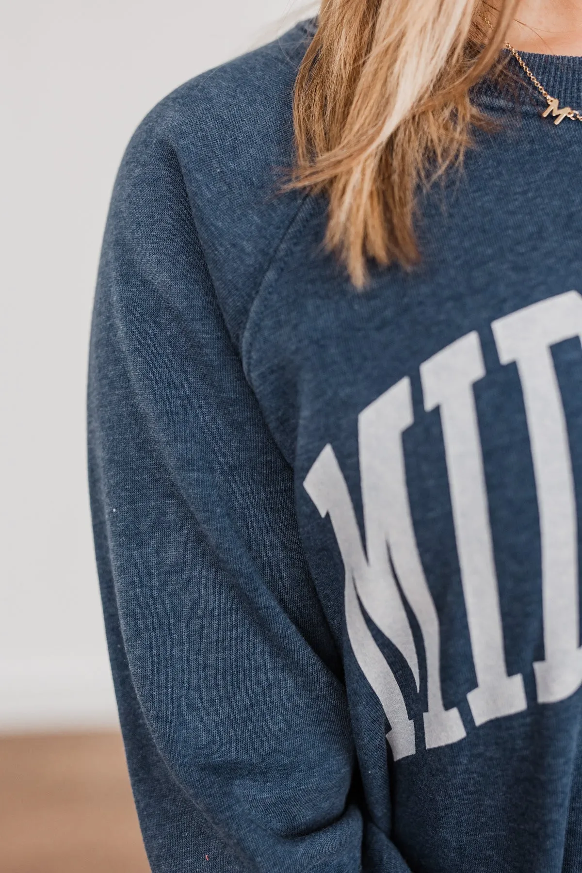 Thread & Supply Midwest Crew Neck Pullover- Blue