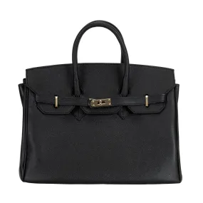 Timeless Iconic Epsom Leather Day Tote - Black