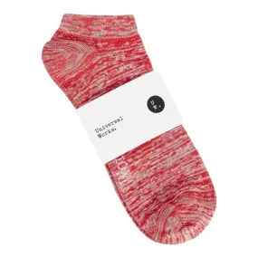 Universal Works Ankle Slub Sock red 24773 4P