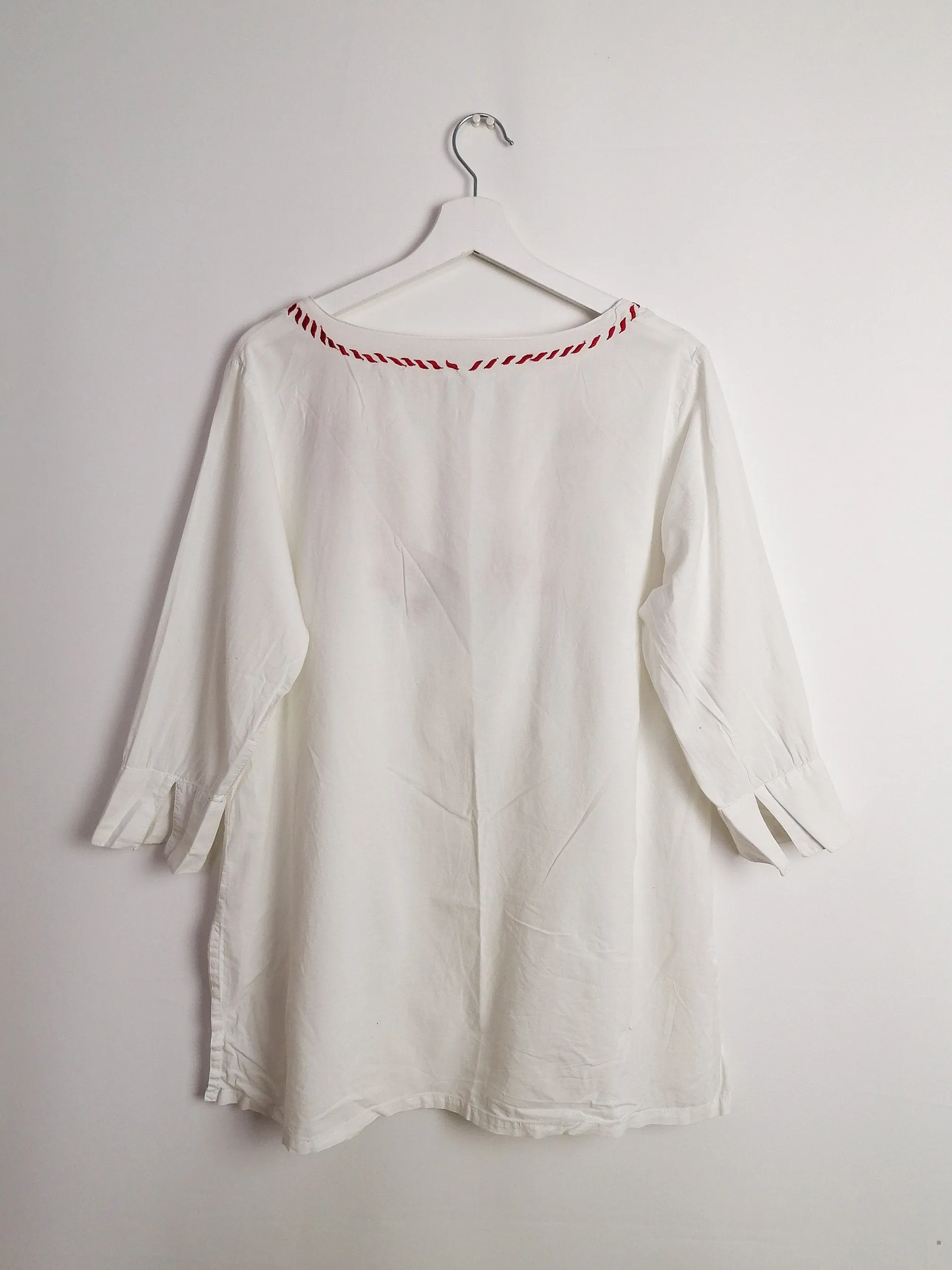 White Tunic Blouse Beach Top Kaftan