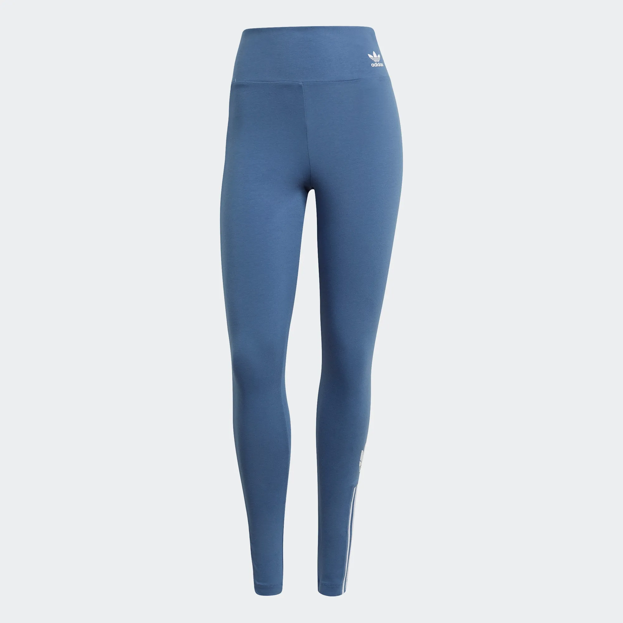 Women's adidas Originals Adicolor 3D Trefoil High-Waisted Tights Crew Blue