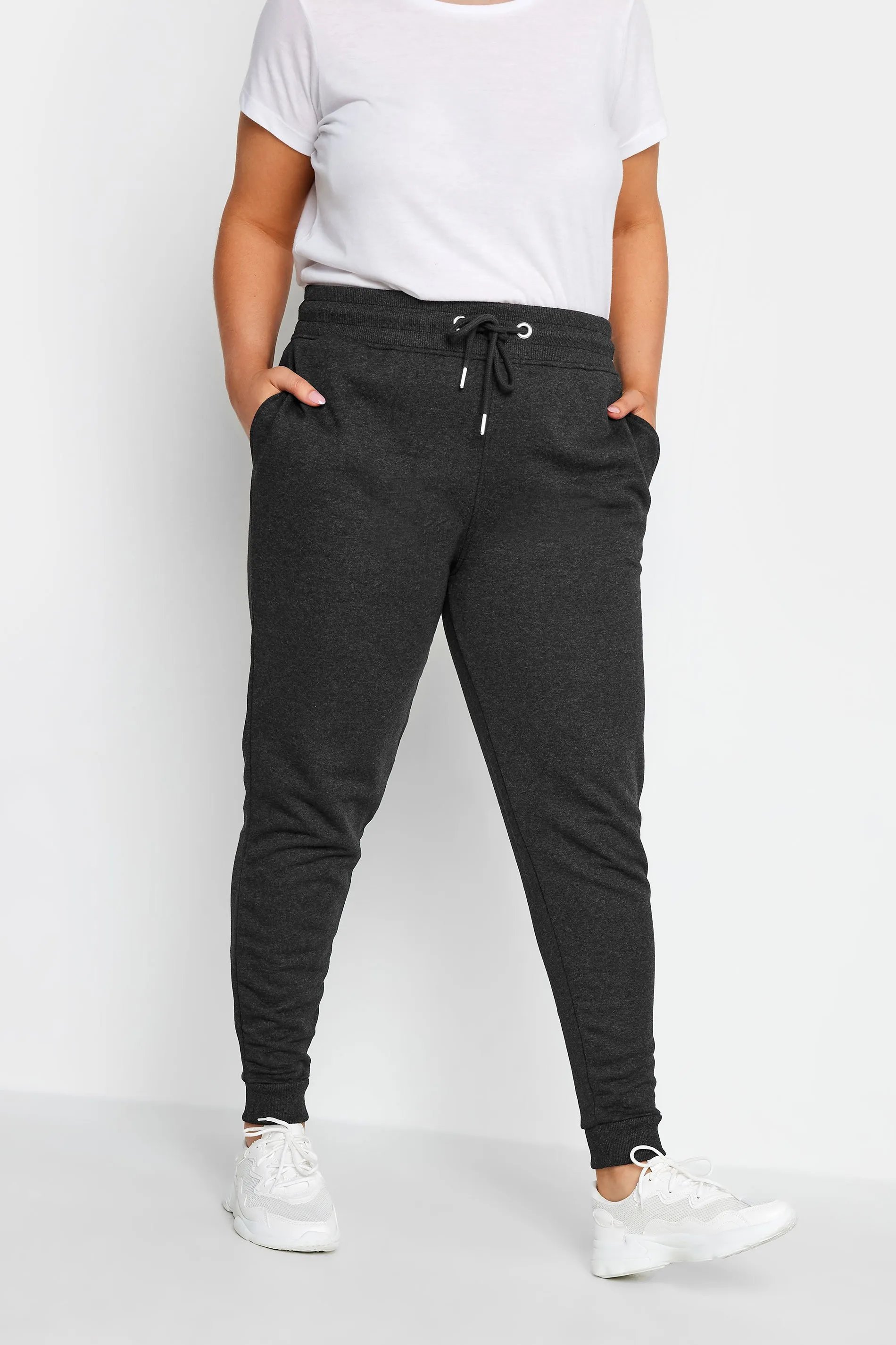 YOURS Curve Charcoal Grey Cuffed Joggers