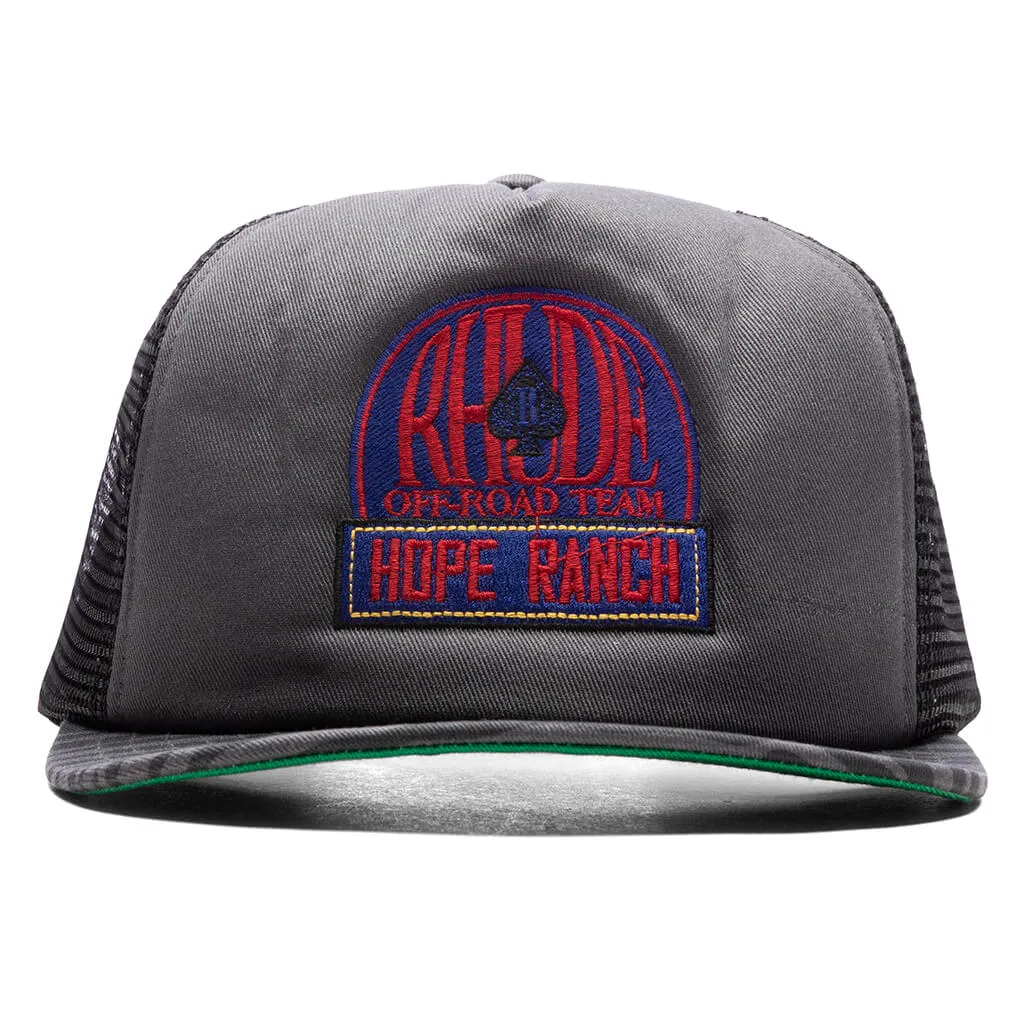 Zebra Trucker Hat - Black/Charcoal