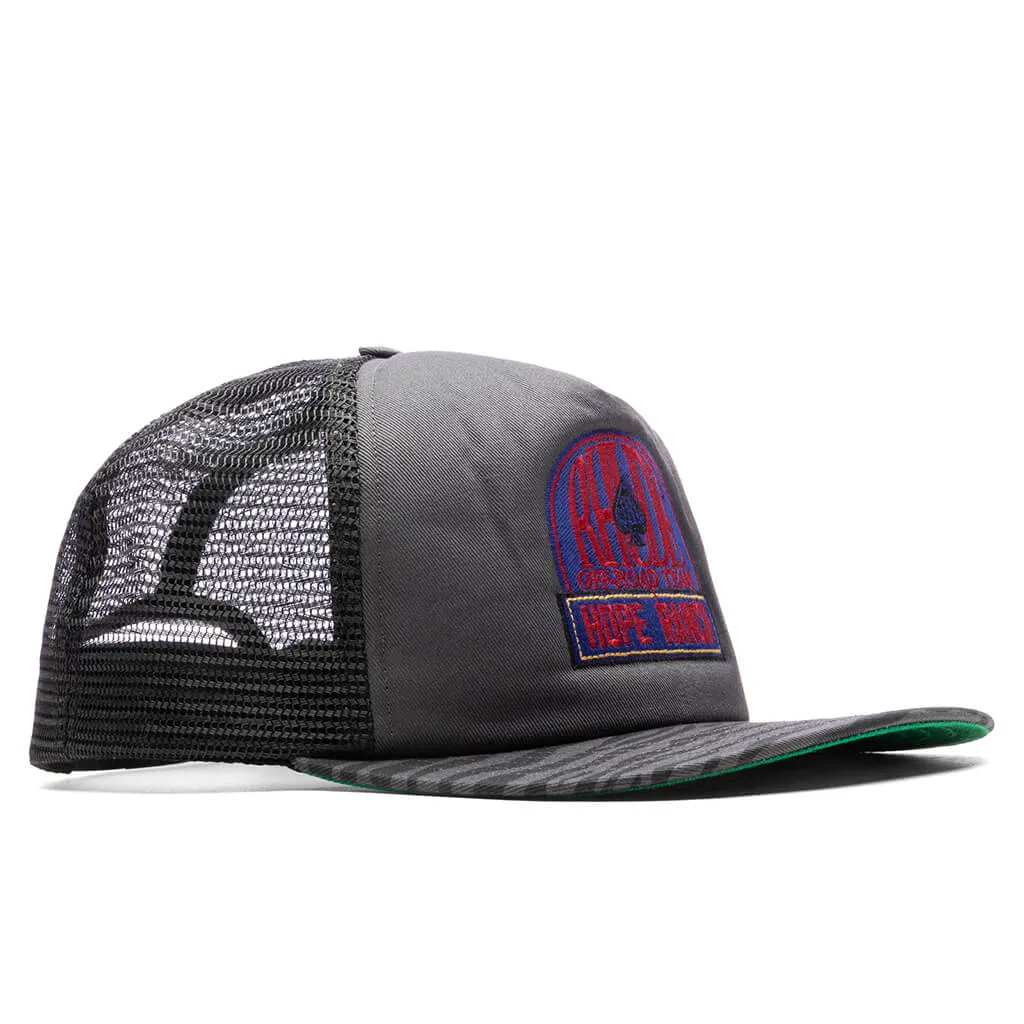 Zebra Trucker Hat - Black/Charcoal